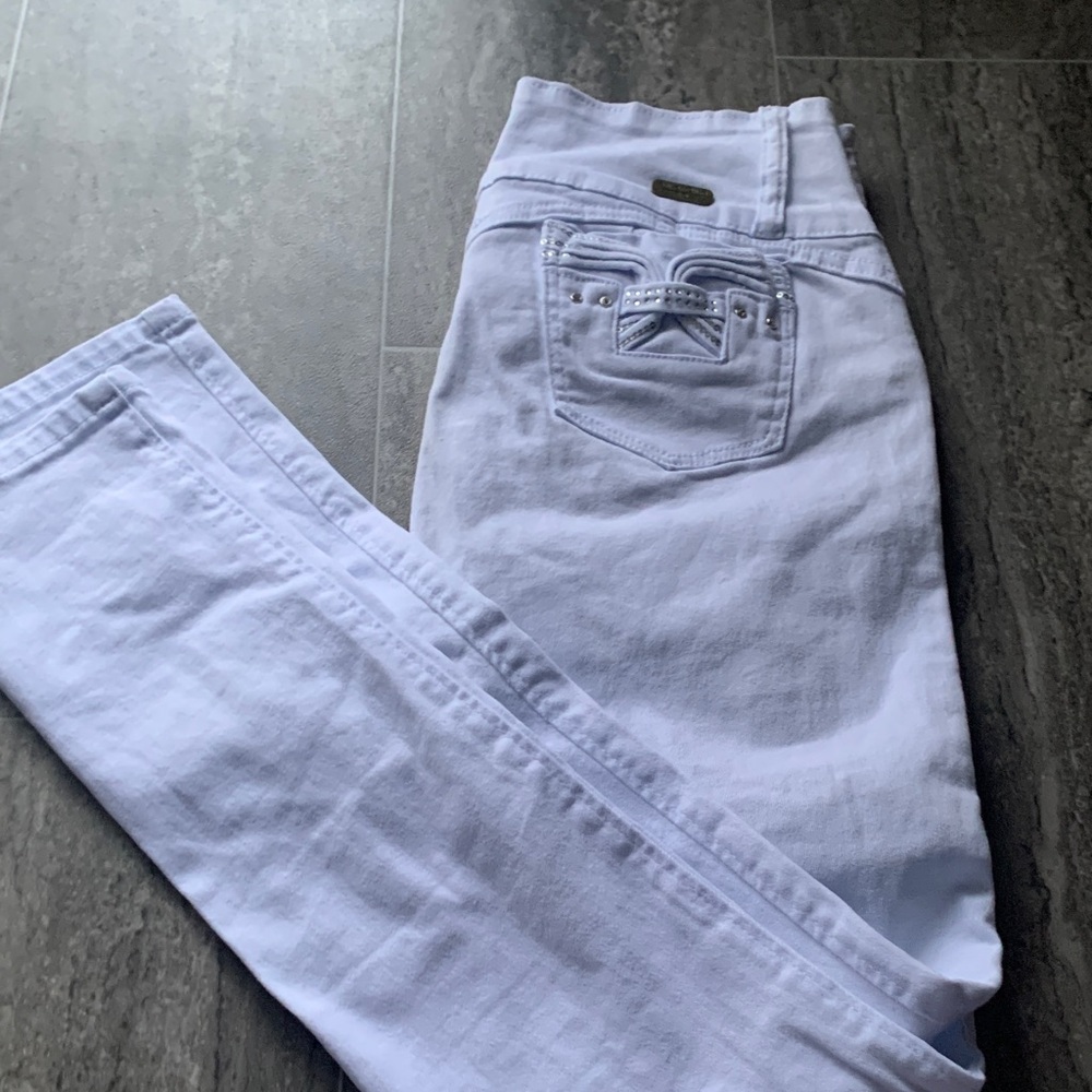 White Silver Diva Columbian jeans by